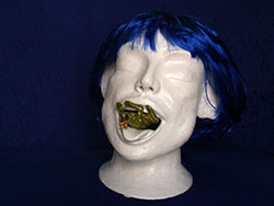 Florinda Ke Sophie - Traum vom Erl&ouml;ser, Keramik, Frosch herausnehmbar, Per&uuml;cke abnehmbar, H-31 cm, B-28 cm, T-28 cm, 2014