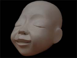 Florinda Ke Sophie - Kopf, Keramik, H-10 cm, B-9 cm, T-13 cm, 2009