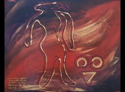 Florinda Ke Sophie - Ein Mann sagte, einen Akt k&ouml;nne er auch malen, Acryl auf Hartfaser, 60 x 75 cm, 2004