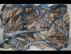 Florinda Ke Sophie - Bio-Mortale des J&ouml;rg Haider mit Tomatenkonzentrat, &Ouml;l auf MDF-Platte, 121 x 80 cm, 2008