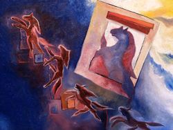 Florinda Ke Sophie - Der Morgen von Troja, &Ouml;l auf Hartfaser, 70 x 90 cm, gerahmt, 2005