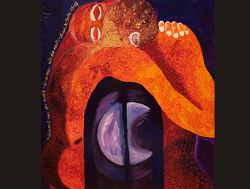 Florinda Ke Sophie - Umarmt von der Nacht, umarmen wir die Nacht, Acryl auf Hartfaser, 65 x 75 cm, gerahmt, 2004
