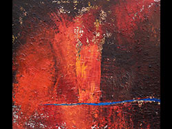 Florinda Ke Sophie - Unterm Strich 1, Acryl und &Ouml;l auf Leinwand, 80 x 90 cm, 2010