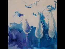 Florinda Ke Sophie, Ohne Titel, Acryl, Sand auf Hartfaserplatte, 160 x 160 cm, 2012