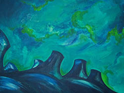 Florinda Ke Sophie - Der Unterkiefer des Intendanten, Acryl auf Leinwand, 50 x 60 cm, 2012