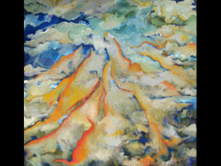 Florinda Ke Sophie - Liegende Signatur, Acryl auf Hartfaserplatte und Rahmen, 160 x 160 cm, 2013