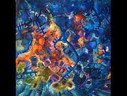 Florinda Ke Sophie - Informel-1, Acryl auf Leinwand, 100 x 100 cm, 2014