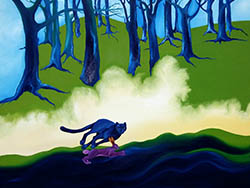 Florinda Ke Sophie - Baywatch 3 - Am Fluss der Zeit, &Ouml;l auf Leinwand, 80 x 100 cm, 2017