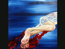 Florinda Ke Sophie - Baywatch 8 - On the road, 60 x 60 cm, 2018