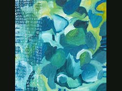 Florinda Ke Sophie - Spielfeld Blues, Öl auf Leinwand, 50 x 50 cm, 2016