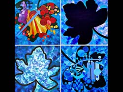 Florinda Ke Sophie - Ode an den Feldahorn #1-4, jede Bildtafel 160 x 160 cm