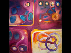 Florinda Ke Sophie - Bookkeeper 5, &Ouml;l auf Leinwand, 60 x 60 cm, 2016