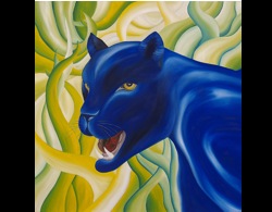 Florinda Ke Sophie - Steirischer Panther 5, &Ouml;l auf Leinwand, 80 x 80 cm, 2009