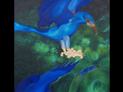 Florinda Ke Sophie - It�s all surface, &Ouml;l auf Hartfaserplatte, 160 x 160cm, 2011