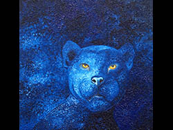 Florinda Ke Sophie - Jack the Panther 3, &Ouml;l auf Leinwand, 60 x 60 cm, 2013