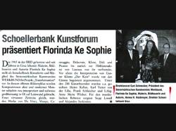Florinda Ke Sophie - Ausstellung Sch&ouml;llerbank