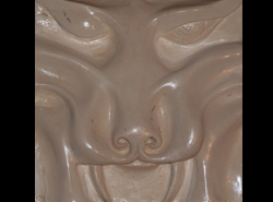 Florinda Ke Sophie - Eyes wide shut - Pantherfliese 2, Steinguss, H-22 cm, B-22 cm, T-4 cm, 2010