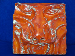 Florinda Ke Sophie - Pantherfliese, Keramik, H-20 cm, B-21 cm, T-4 cm, 2013