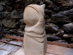 Florinda Ke Sophie - Tyndareos, Sandstein aus Italien, H-60 cm, B-25 cm, T-20 cm, 2006