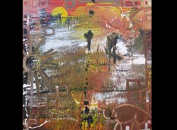 Florinda Ke Sophie - Reaktion, Mischtechnik auf Leinwand, 160 x 160 cm, 2008